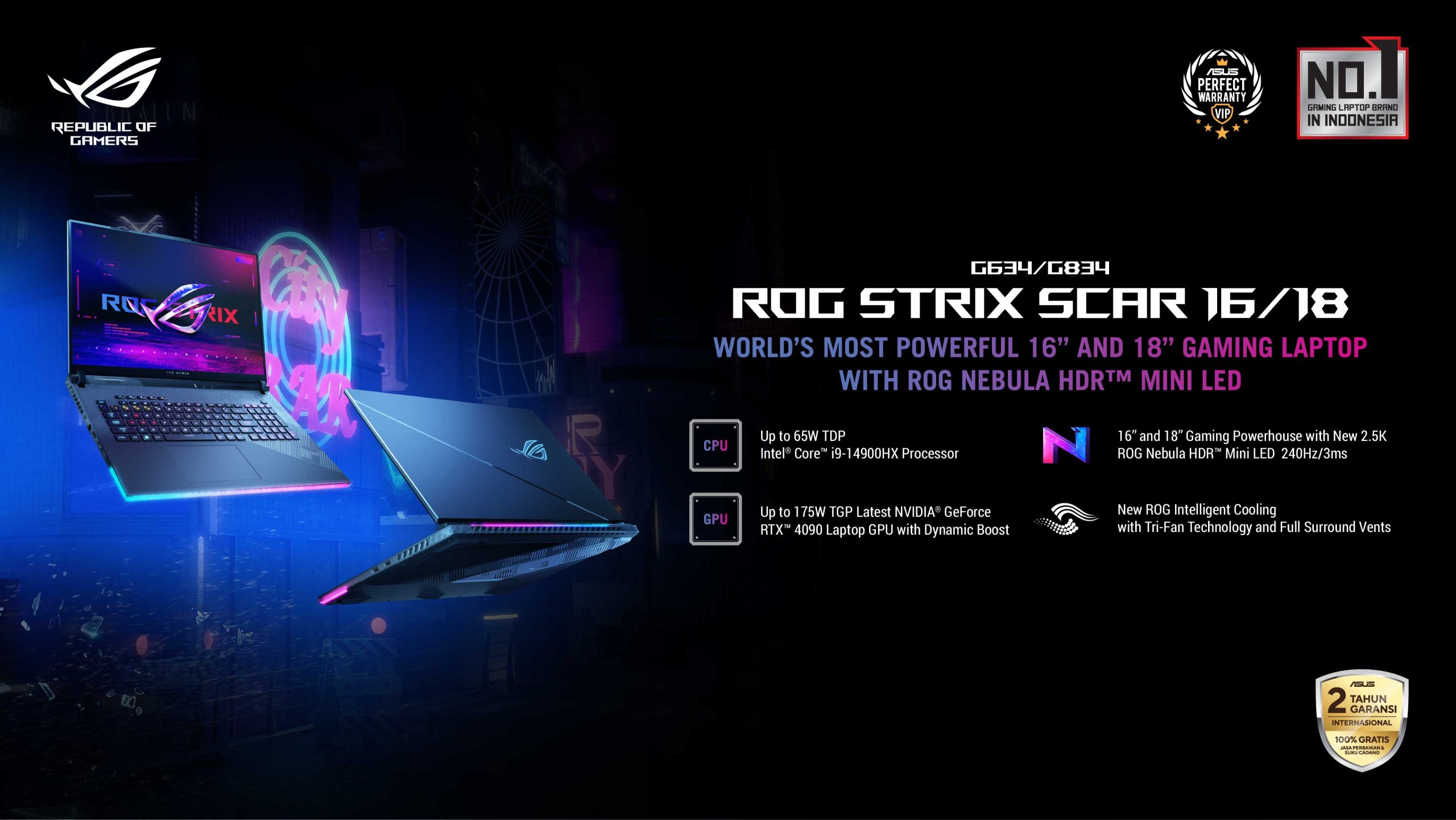 Read more about the article ROG Strix Scar 16, Laptop Gaming untuk Sesi Bermain Lebih Lama